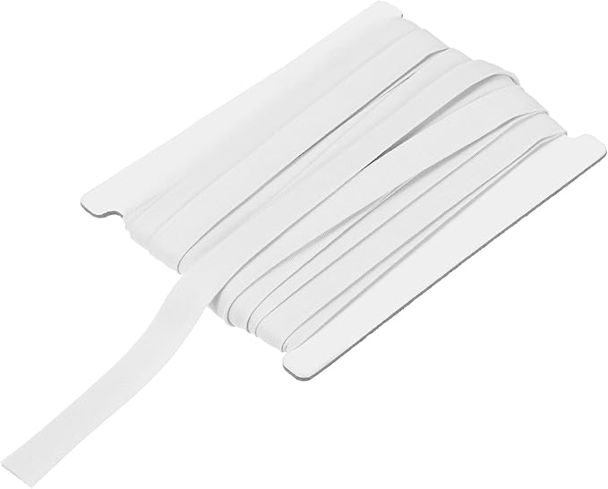 MECCANIXITY 2/5 Inch Double Fold Bias Tape Cotton Continuous Bulk Bias Tape for Sewing,Seaming Quilting Hemming Binding Crafts (White 6 Yards)