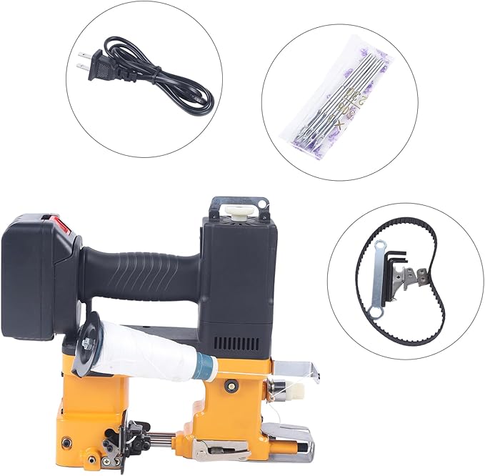 Bag Sewing Machine,36V Portable Electric Bag Stitching Closer Sack Seal Sewing Machine Home& Commercial 7-10mm Needle Distance Seal Sewing Tool for Woven Bags, Express Bags, Rice Bags