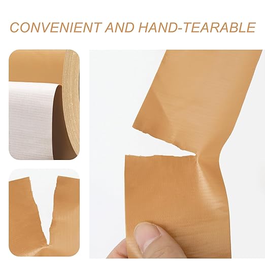 WELSTIK Professional Grade Tan Duct Tape, Waterproof Duct Cloth Fabric,Brown Duct Tape for Photographers,Repairs, DIY, Crafts, Indoor & Outdoor Use (2 Inch X 45 Yards)