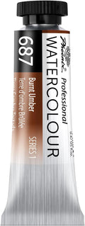 PHOENIX Professional Watercolor Paint Single Tube - 0.47 Fl Oz / 14ml - Burnt Umber