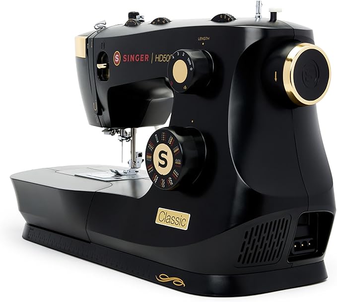 SINGER Heavy Duty 500 Classic Sewing Machine with Accessory Kit | Strong Motor with Enhanced Piercing Power, 23 Built-In Stitches, Full Metal frame, 1-step Buttonhole & LED Light