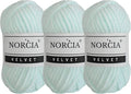 Soft Velvet Yarn Chenille Yarn for Crocheting Super Bulky 3x100g (3x75 yds) Baby Blanket Yarn for Knitting Amigurumi Yarn for Crochet Weaving Craft (Mint, 3 Skeins)