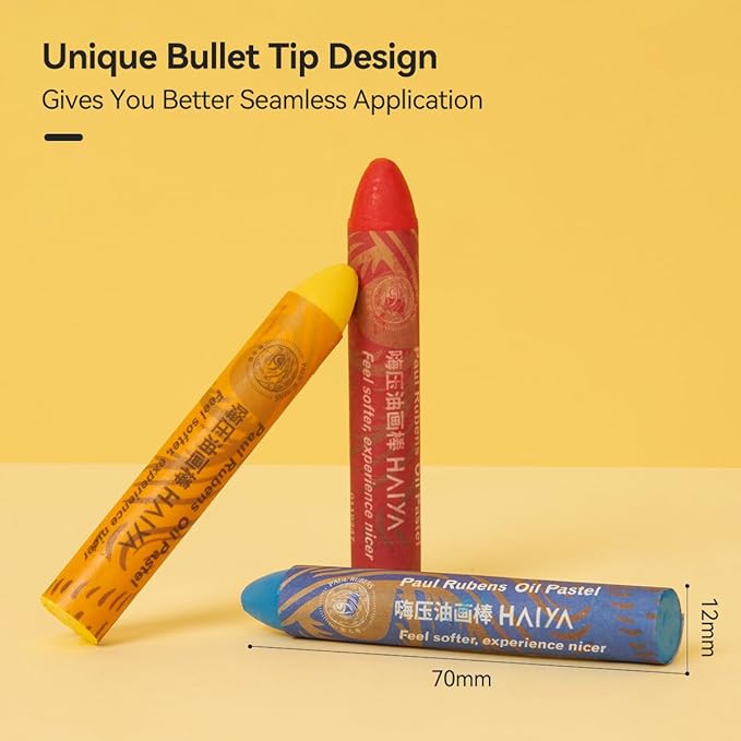 Paul Rubens Oil Pastel Set, Painting Kit, Art Supplies, Includes 72 Brightly Colored Oil Pastels + 1 Palette Knife+ 1 Roll of Masking Tape+ 1 Acrylic Marker + 10 Oil Pastel Paper