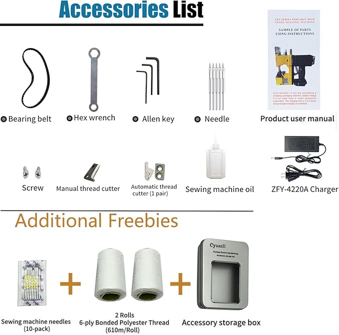 Mini Bag Closing Machine-Electric Portable Bag Sewing Machine 2s/bag,Bag Closer Automatic Woven Bag Sewer Packing Machine for Burlap PP Woven Kraft Paper Bag Feed Sacks Rice Bags Seed Bags-Blue