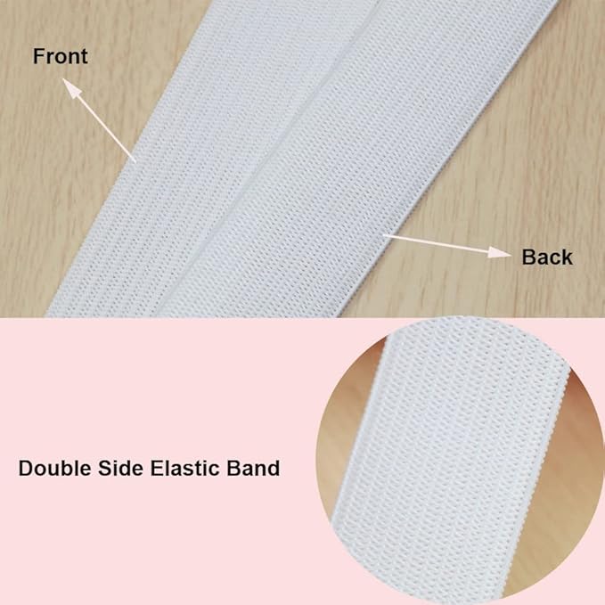 White Knit Elastic Band for Sewing 3/4 inch 40 Yards -20mm Flat Heavy Stretchy Elastic Straps Elastic Band Spool for DIY Craft-Bedspread-Clothing-Pants Waistband-Wigs-Skirts- DIY Projects