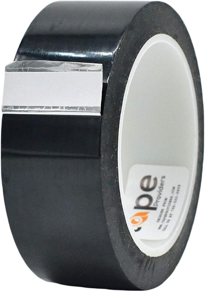 MAT Metalized Polyester Mylar Film Tape, Black - 1.5 inch x 72 yds. Decor Tape for Detailing Accent Wall, Graphic Arts, Car and Boat Trim - Vibrant Mirror Like Finish