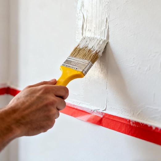 6 Pack Red Painters Tape, 2 inch Wide x 55 Yards Medium Adhesive Masking Tape, Wall Trim Tape for Painting DIY Craft and Renovation Protection (330 Total Yards)