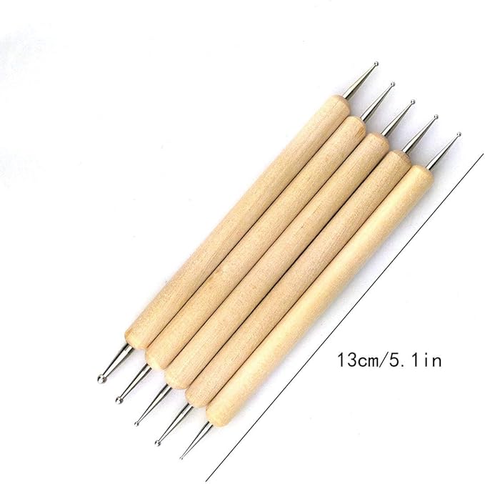 Hamineler 25 Pcs Clay Sculpting Tools Polymer Stylus Tool Set, Clay Shaping Tools Rubber Brushes Wipe Out Tool for Sculpture Pottery, Blending, Drawing