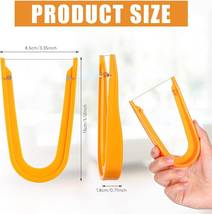Lothee Pottery Clay Wire Cutter 5.12 x 3.35 Inch Yellow Ceramic Cut Off Tools Hand Pottery Tools and Supplies for Artists Cutting Mud Handcraft