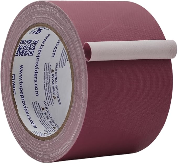 WOD GTC12 Gaffer Tape, Burgundy Low Gloss Finish Film, 3 inch x 60 ft. Residue Free, Non Reflective Cloth Fabric, Secure Cords, Water Resistant, Photography, Filming Backdrop, Production