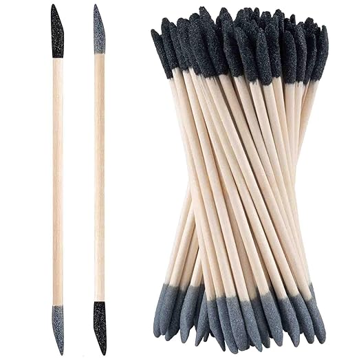 100 Pcs Sanding Sticks, Double End Matchsticks Sanding Twigs, Fine Detailing Sanding Tools for Tight Spaces Plastic Models Wood, 120/280 Grit 5.4 x 0.2 Inch