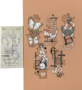 MAFELOE Scrapbook Stickers of 10 Pieces, PET Aesthetic Deco Stickers Journaling Supplies for Junk Bullet Bottles Laptop- Film Memoirs Series-C