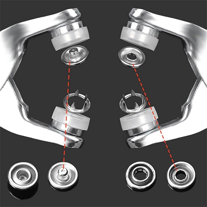 Sewing Kit with 100PCS Metal Buttons – Manual Pliers Tool Included, 9.5mm Snap Button Kit with Fastener Tool, Easy to Use, for DIY Crafts Sewing Fabric Clothes Bag Jean (Multicolor)