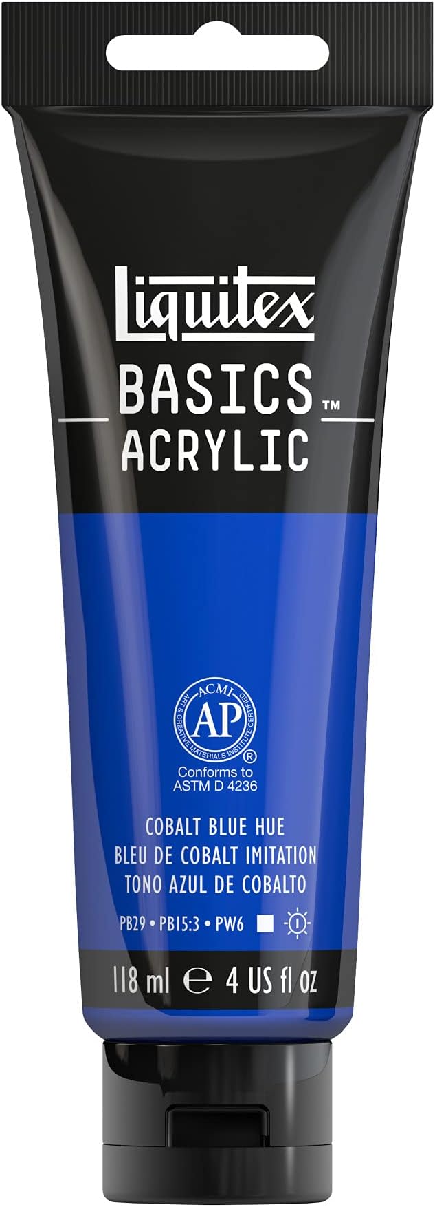 Liquitex BASICS Acrylic Paint, 118ml (4-oz) Tube, Cobalt Blue Hue