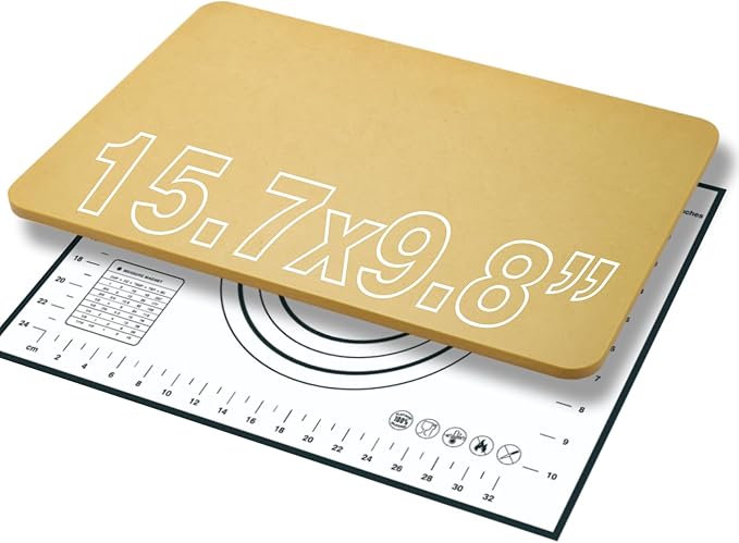 Wooden Wedging Board for Pottery - Clay Mat and Sculpting Tool for Handbuilding, Ceramics, and Crafting - Pottery Accessories for Adults (15.7inx9.8in-No Handle-with mat)