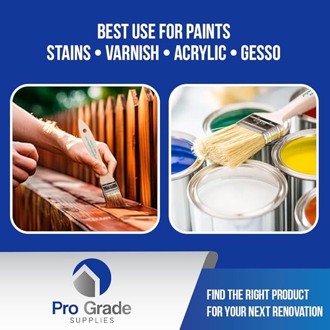 Pro Grade - Chip Paint Brushes - 36-Pack - 2 Inch Chip Brush for Paints, Stains, Varnishes, Glues, & Gesso