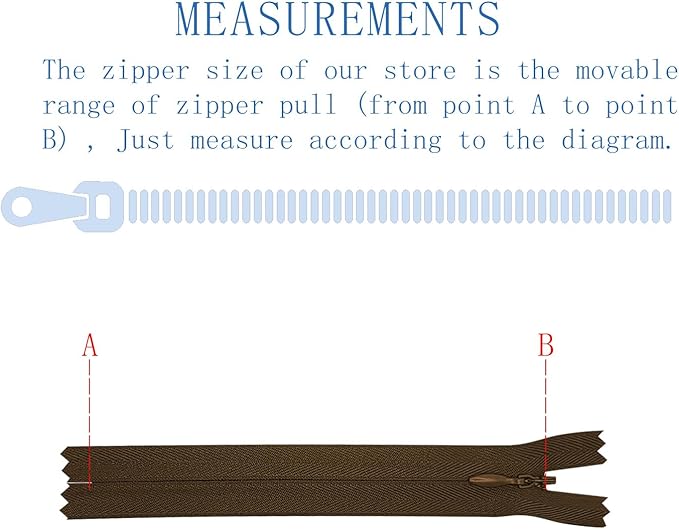 ANPURZII 10PCS #3 26 Inch Brown Invisible Zippers for Sewing Skirts, Nylon Coil Bulk Zippers for Pocket, Pillow(Brown 26" 10PCS)