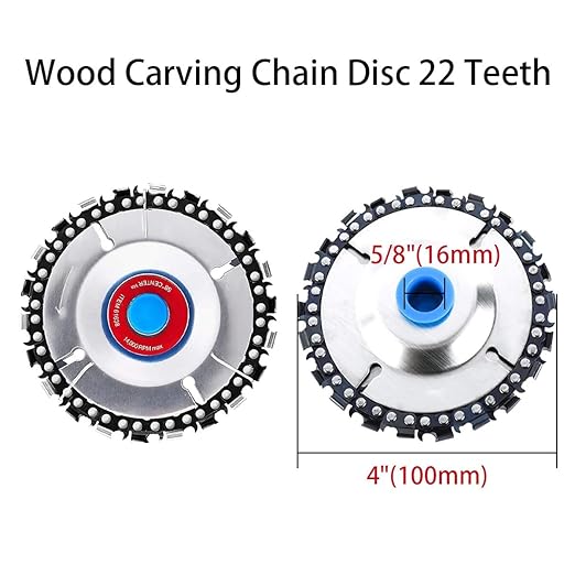 5PCS Wood Turbo Carving Disc Set for Angle Grinder 4 or 4 1/2" with 5/8" Upgraded, DIY Wood Carving Tools Cutting Wheel for Fast Grinding Shaping