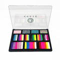 Kraze FX Bold and Brilliant Palette by Jacqueline Howe Professional Face Painting Split Cake Palette, Water Activated, Hypoallergenic, Halloween Party Makeup Face Paint Kit for Kids & Adults