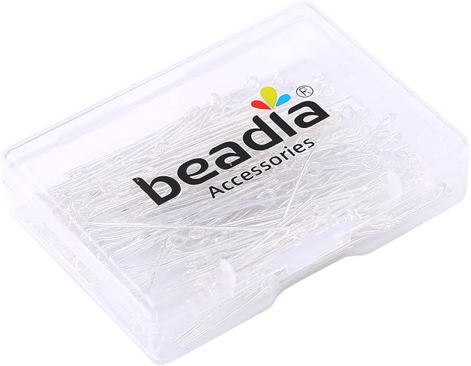 Silver Plated Open Eye Pins Non Tarnish 40mm 150pcs for Jewelry Making Findings