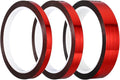 PATIKIL Metalized Tape 0.3/0.5/0.8 Inch x 55 Yards, 3 Roll Mirror Metallic Masking Foil Sticker Self Adhesive for Detailing Accent Wall Graphic Arts, Red
