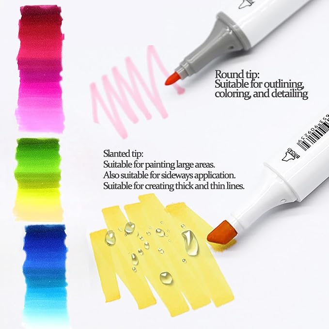 10Pcs Alcohol Markers Pure Color Series,T6 Upgrade Dual Tip Art Solid Color Markers Set for Adults Beginner Drawing Sketching DIY Crafts(Gray)