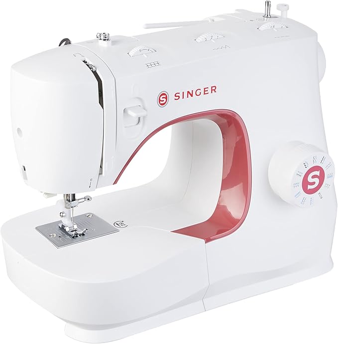 SINGER MX231 Lightweight & Portable Sewing Machine with Accessory Kit & Foot Pedal | 97 Stitch Applications, LED Light & 1-step Buttonhole | Great for Crafts & Mending