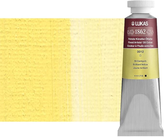 Lukas 1862 Oil 37 ml – Professional Quality Oil Colour – Brilliant Yellow