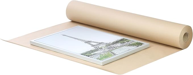 The Boxery Kraft/Brown Kraft Paper Roll, 48” x 5520” (460’)-70lb. Thickness Extra-Heavy Duty Brown Wrapping Paper,Natural Kraft Packing Paper,Void Fill,Arts and Crafts,Bulletin Boards, Gift Wrapping