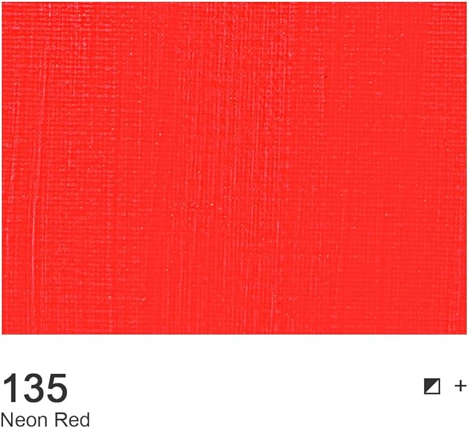 AUREUO Neon Red Acrylic Paint, 4 Fl Oz / 120ml Single Tube, Rich Pigment Art Craft Paints for Canvas, Rocks, Wood, Ceramic, Fabric - Art Supplies for Beginners, Professionals, Artists
