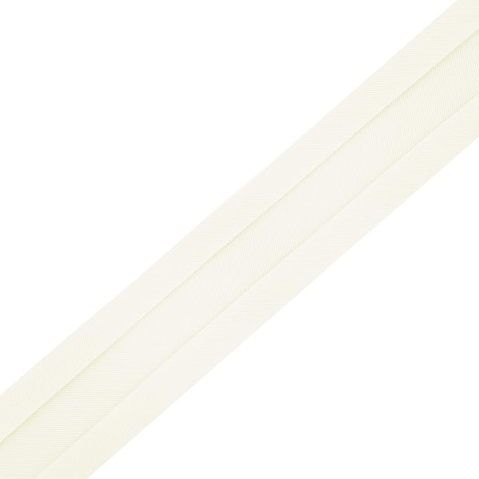 Mandala Crafts 3/4 Inch Single Fold Bias Tape for Sewing, Quilting, Piping, Hemming, Blanket & Quilt Binding – 40 Yards Ivory Fabric Seam Binding Tape
