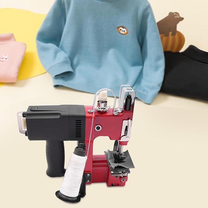 Sewing Machine 1800 Rpm Handheld Electric Bag Closer Stitcher Packing Machine Industrial Sewing Machine Bag Stitcher for Woven Bags, Cloth Bags, Paper Bags, Leather Materials, Two Secant Modes