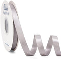 Ribbli Silver Satin Ribbon Double Faced Satin 1/2 inch x Continuous 50 Yards-Silver Ribbon for Gift Wrapping Crafts Wedding Decoration Bows Bouquet Floral Arrangement