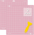 HTVRONT Fabric Grip Cutting Mats, 2 Pack Cutting Mat 12x12 Compatible with Cricut Maker 3/Maker 4/Maker/Explore 3/4/Air 2/One, Fabric Adhesive Sticky Quilting Cutting Mats Replacement Accessories