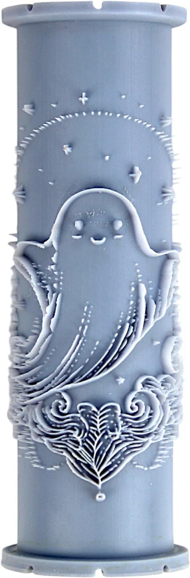 Happy Ghost Clay Texture Roller (4") - Halloween Set #01 - Embossing Pattern Roller for Polymer & Ceramic Clay, Pottery & Crafts