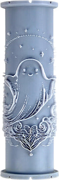 Happy Ghost Clay Texture Roller (4") - Halloween Set #01 - Embossing Pattern Roller for Polymer & Ceramic Clay, Pottery & Crafts