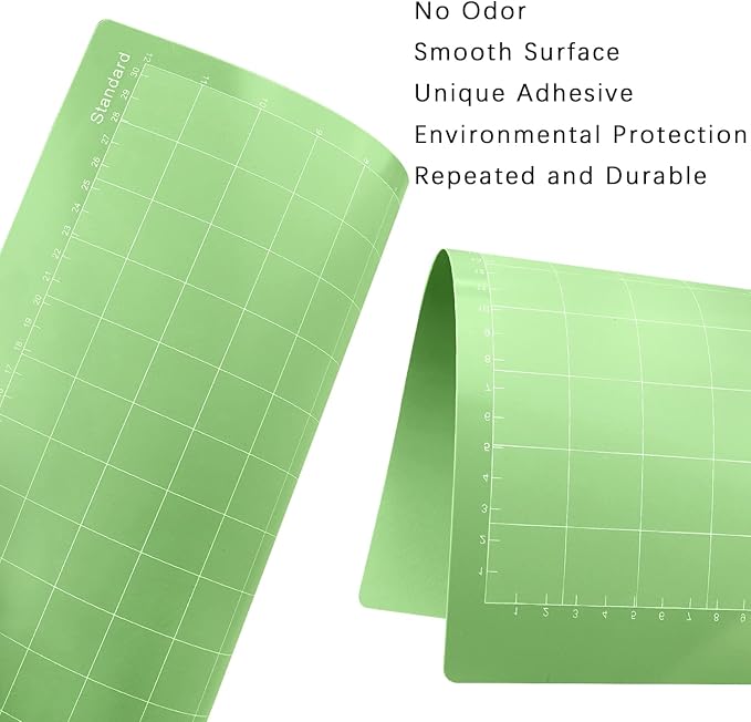 Gwybkq Cutting Mat 12x12 Inch 3 Mats, Compatible With Cricut Explore Air 2/Maker/Maker 3 Adhesive Sticky Standard Green Grip Cutting Mats Replacement Accessories for Crafts