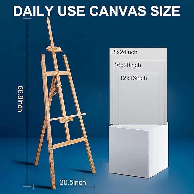 Artkey Canvases for Painting 16x20 Inch 6-Pack, 10 oz Primed 100% Cotton White Blank Flat Canvas Boards, Art Paint Canvas Panels for Acrylic Oil Watercolor Tempera Paints