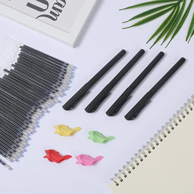 WINBOB 20 Pcs Magic Pens & Refills for Reusable Magic Practice Copybook, Drawing Pen of Invisible Ink, with Writing Training Aid Pencil Grip