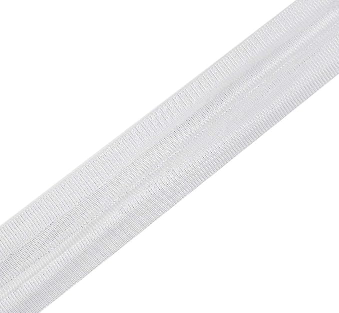 Mandala Crafts 55 Yards 1 Inch Silver Double Fold Bias Tape for Sewing - Bias Binding Tape for Quilting Binding, Hemming, Seam, and Fabric Piping