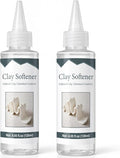 Premium Polymer Clay Softener – Revive Hardened Clay, Enhances Flexibility & Adhesion, Adds Shine After Baking, Ideal for Ceramic Artists, Teachers & DIY Craft Lovers (120ml*2)