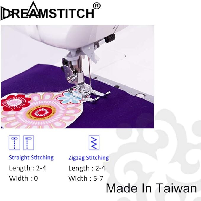DREAMSTITCH Snap On 7mm Open Toe Foot Appliqué Presser Foot for Brother, Babylock, Singer, Babylock, Elna, Janome, Juki and More Sewing Machine ALT: 40080962, 718W, JU-5900-01Z