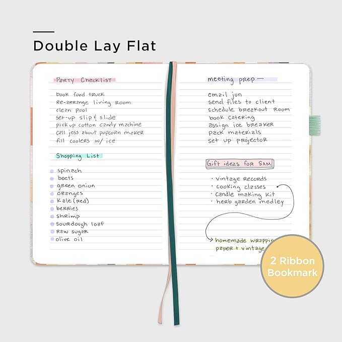 &And Per Se Lined Journal Notebook for Women&Men with Pattern, 160 Pages 100GSM Thick Paper, A5 Hardcover Journals for Writing, 5.7'' x 8'' (Colorful Stripes)