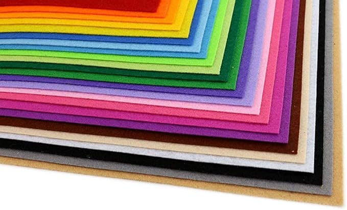 YYCRAFT Craft Soft Felt Sheets 9 Inch X 12 Inch - 30 Pcs Pack, Mix Color
