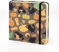 Mifuner Small Square 5x5 80gsm Mini Notebooks Blank Pages Sketchbooks Travel Journal Pocket Hardcover Paint Writing Notebook Blank Diary Memo Planner Sketchbook Fabric Cover, Pumpkin Cat