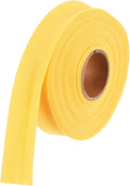 MECCANIXITY 1 Inch Double Fold Bias Tape Polyester Continuous Bulk Bias Tape for Sewing,Seaming Quilting Hemming Binding Crafts (Yellow 10 Yards)