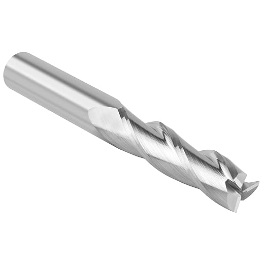 Upcut Spiral Router Bit 3-Flute with 1/2” Shank, Extra Long (4 inch), 1/2” Cutting Diameter, 2” Cutting Length, Carbide CNC Router Bits End Mill for Wood Mortises Carving Engraving