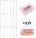 Rose Gold Plated Open Eye Pins Non Tarnish 40mm 150pcs for Jewelry Making Findings