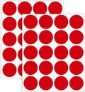 1.5" Round Colored Removable Stickers Labels - Red,Pack of 500