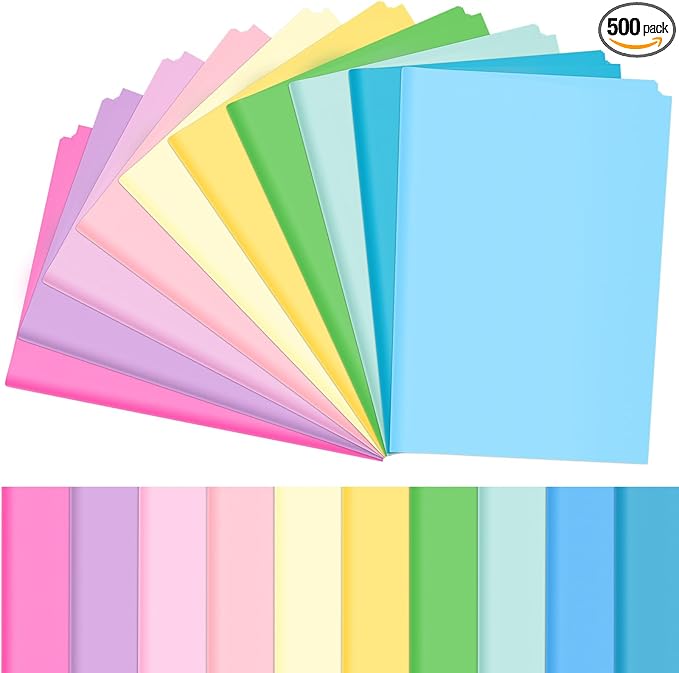 Qilery 500 Sheets Rainbow Pastel Tissue Paper Bulk for Gift Bags 15 x 20 Inch Acid Free Macaron Packaging Wrapping Decoupage Paper Sheets for Easter Wedding Decoration DIY Flowers, Pom Poms, Crafts